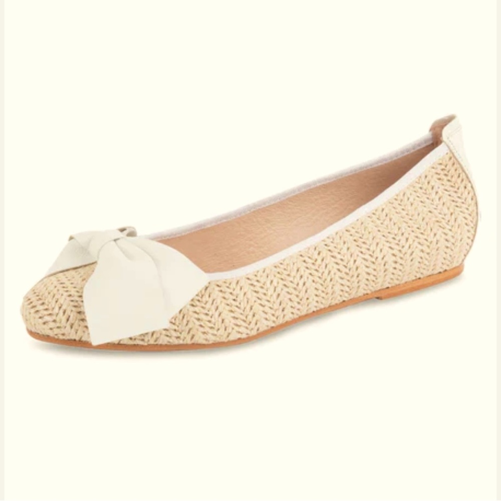 PATRICIA GREEN St. Tropez Raffia Ballet Flats. Size 8